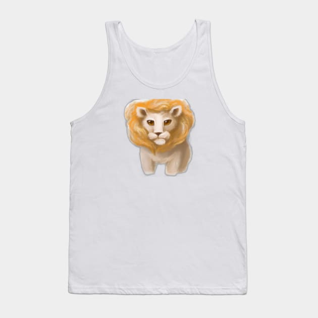 Cute Lion Drawing Tank Top by Play Zoo